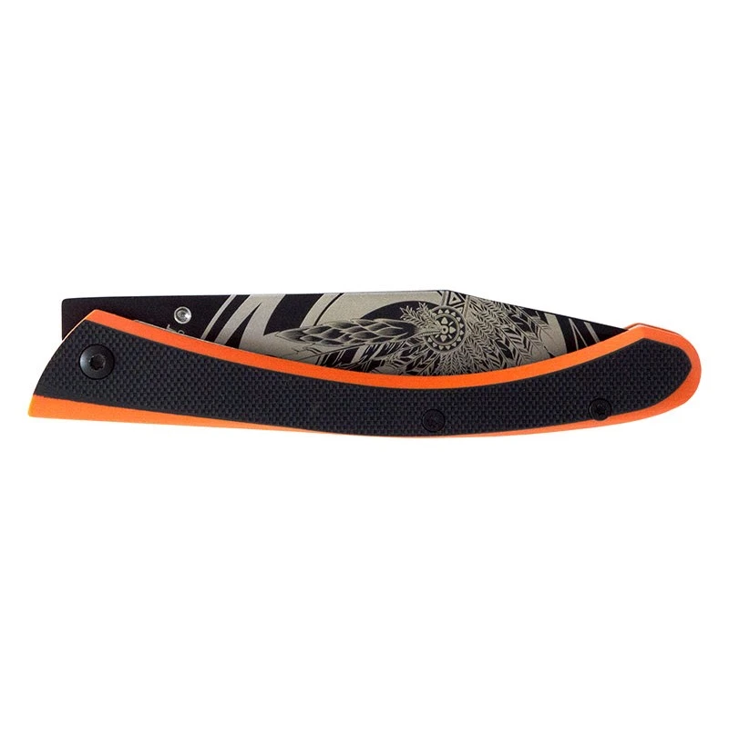 Couteau C63 Aigle Lug G10 Noir Orange Black Titanium 3 Couteau C63 Aigle Lug G10 Noir Orange Black Titanium – Image 3