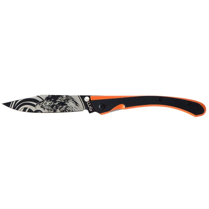 Couteau C63 Aigle Lug G10 Noir Orange Black Titanium 1 Couteau C63 Aigle Lug G10 Noir Orange Black Titanium