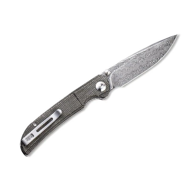 Couteau Civivi Imperium Micarta Vert Foncé Damas 2 Couteau Civivi Imperium Micarta Vert Foncé Damas – Image 2