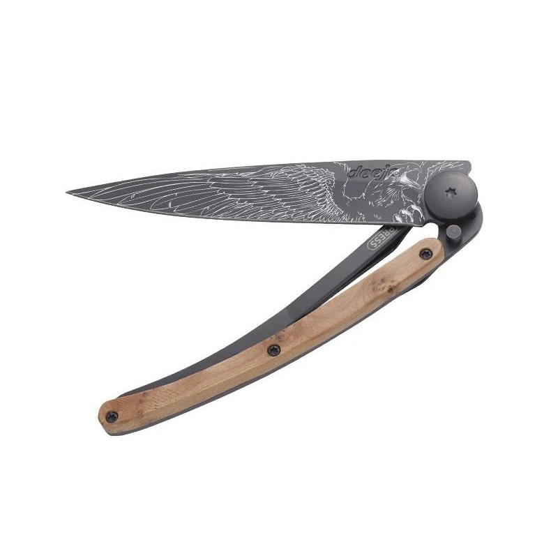 Couteau Deejo Black Tattoo Aigle 37g 3 Couteau Deejo Black Tattoo Aigle 37g – Image 3