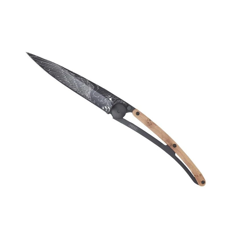Couteau Deejo Black Tattoo Aigle 37g 1 Couteau Deejo Black Tattoo Aigle 37g