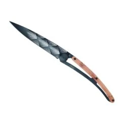 Couteau Deejo Black TATTOO Genévrier - Art Déco