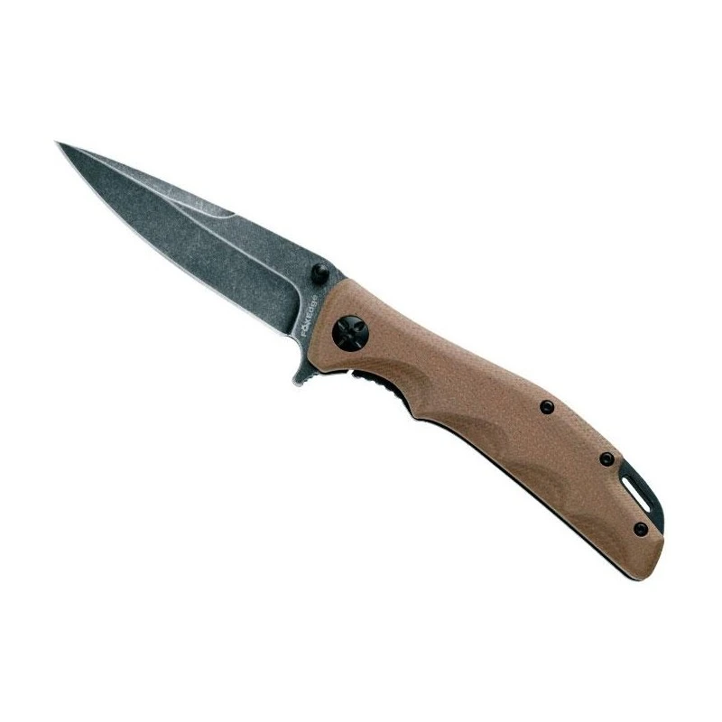 Couteau Fox Edge Mandatory Fun G10 Brun Blackwash 1 Couteau Fox Edge Mandatory Fun G10 Brun Blackwash