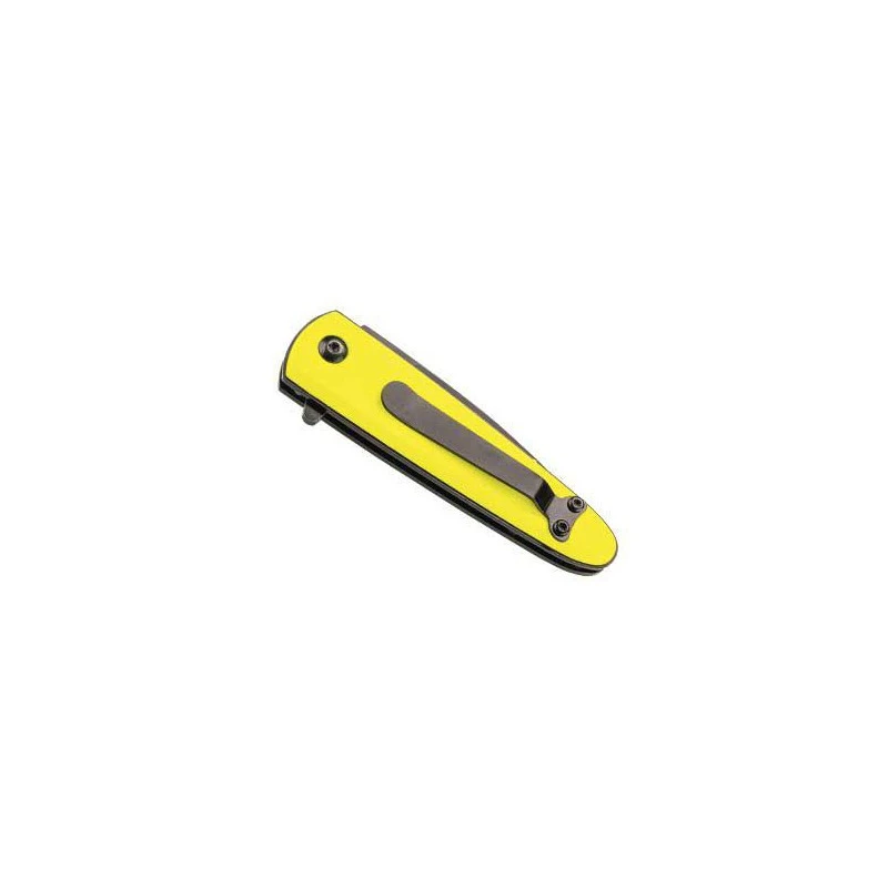 Couteau Herbertz Alu Jaune Fluo 9cm Inox Noir 2 Couteau Herbertz Alu Jaune Fluo 9cm Inox Noir – Image 2