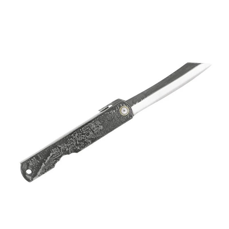 Couteau Higonokami Laiton Noir 10cm Carbone 1 Couteau Higonokami Laiton Noir 10cm Carbone