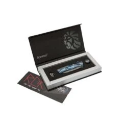 Couteau LionSteel ROK Titanium Bleu Damas -Couteaux Soldes Magasin couteau lionsteel rok titanium bleu damas 3