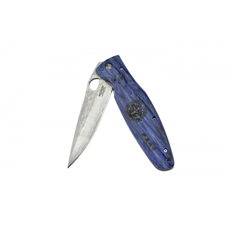 Couteau Mcusta MC-186G Pakka Wood Bleu Lame SPG2 6 Couteau Mcusta MC-186G Pakka Wood Bleu Lame SPG2 – Image 6