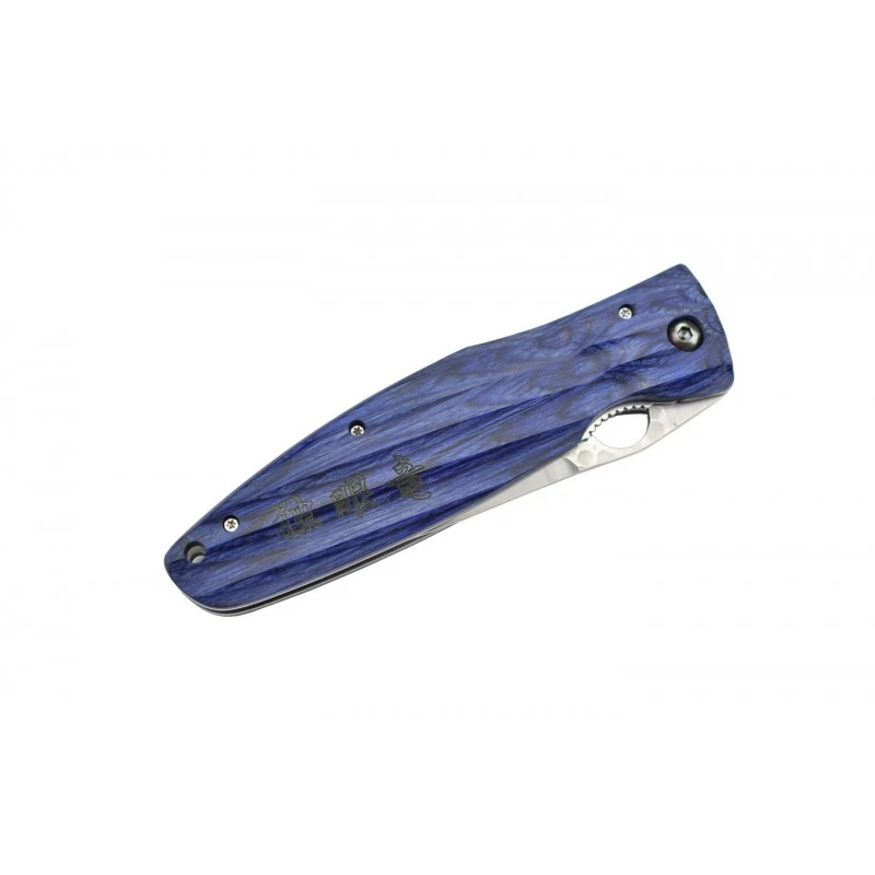Couteau Mcusta MC-186G Pakka Wood Bleu Lame SPG2 8 Couteau Mcusta MC-186G Pakka Wood Bleu Lame SPG2 – Image 8
