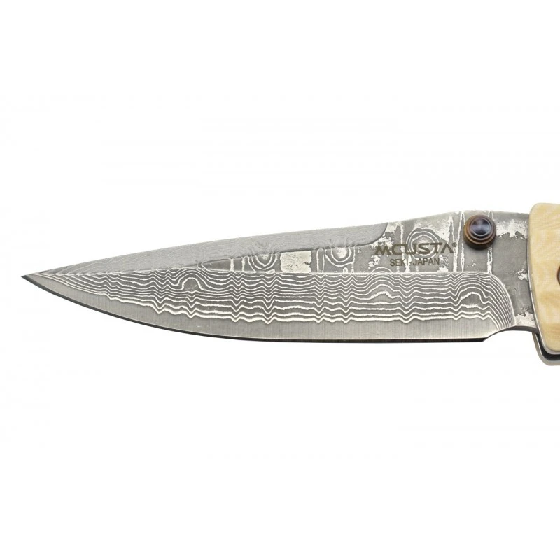 Couteau Mcusta Sengoku MC-185D Damas Micarta Blanc 2 Couteau Mcusta Sengoku MC-185D Damas Micarta Blanc – Image 2