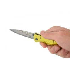 Couteau Mcusta Tsuchi MC-164D Aluminium Jaune Damas -Couteaux Soldes Magasin couteau mcusta tsuchi mc 164d aluminium jaune damas 8