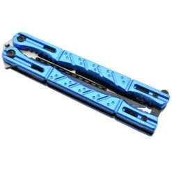 Nouveaux produits -Couteaux Soldes Magasin couteau papillon max knives p45 3cr13 aluminium anodise bleu 1