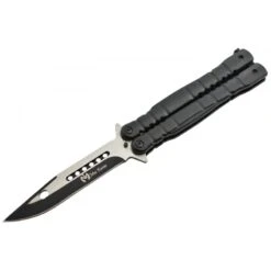 Couteau Papillon Max Knives P49 3Cr13 Aluminium Anodisé Noir