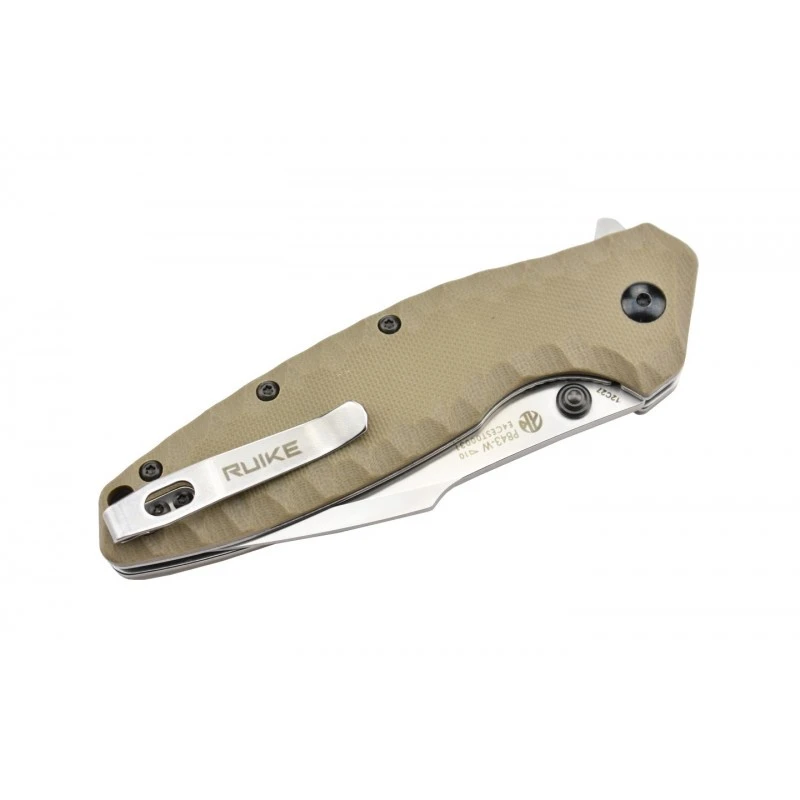Couteau Ruike P843-W 12C27/G10 Tan 5 Couteau Ruike P843-W 12C27/G10 Tan – Image 5