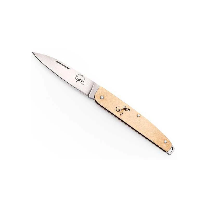 Couteau Salamandra Manche 10cm Laiton 1 Couteau Salamandra Manche 10cm Laiton