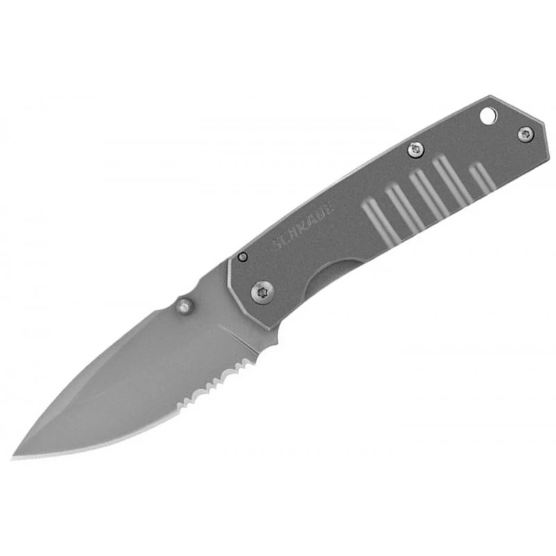 Couteau Schrade SCH304MS Lame Drop Point Mixte 1 Couteau Schrade SCH304MS Lame Drop Point Mixte