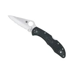 Couteau Spyderco Delica 4 Noir Lame à Dents