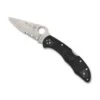 Couteau Spyderco Delica 4 Thin Red Line Noir Lame Mixte