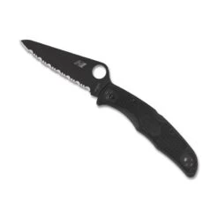 Couteau Spyderco Pacific Salt 2 Tout Noir à Dents
